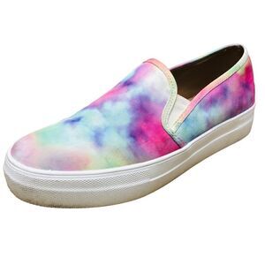 Steve Madden Toshe Shoes Tie Dye Pastel Slip On Sneaker Canvas